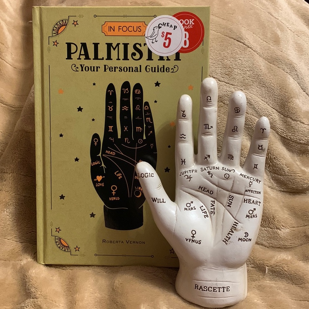 Palmistry book and Hand